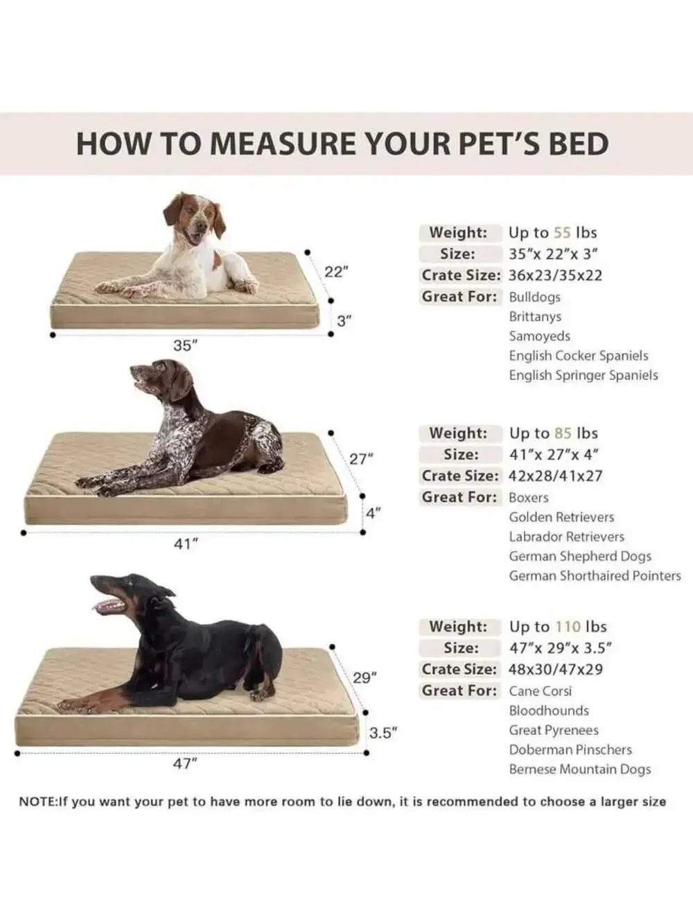 XL Orthopedic Waterproof Dog Bed